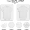 imageWomens Button Down Casual Shirts Cotton Short Sleeve Blouses Solid Summer Tops with PocketWhite