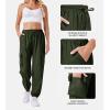 imageWomens Cargo Pants Lightweight Quick Dry Waterproof Hiking Pants Summer Casual Joggers with 4 PocketsGreen