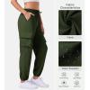 imageWomens Cargo Pants Lightweight Quick Dry Waterproof Hiking Pants Summer Casual Joggers with 4 PocketsGreen