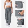 imageWomens Cargo Pants Lightweight Quick Dry Waterproof Hiking Pants Summer Casual Joggers with 4 PocketsGrey