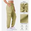 imageWomens Cargo Pants Lightweight Quick Dry Waterproof Hiking Pants Summer Casual Joggers with 4 PocketsLight Khaki