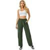 imageWomens Cargo Pants Water Resistant Lightweight Drawstring Hiking Joggers Base Jump Parachute PantsArmy Green