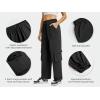 imageWomens Cargo Pants Water Resistant Lightweight Drawstring Hiking Joggers Base Jump Parachute PantsBlack