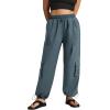 imageWomens Cargo Pants Water Resistant Lightweight Drawstring Hiking Joggers Base Jump Parachute PantsGrey