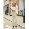 imageWomens Cargo Pants Water Resistant Lightweight Drawstring Hiking Joggers Base Jump Parachute PantsLight Khaki
