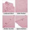 imageWomens Casual Linen Cotton Button Down Long Sleeve Shirts VNeck Collared Work Summer Blouse Tops with PocketsPink