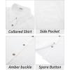 imageWomens Casual Linen Cotton Button Down Long Sleeve Shirts VNeck Collared Work Summer Blouse Tops with PocketsWhite