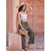 imageWomens Casual Pants with Drawstring Lightweight Wide Leg Pants High Waisted SlacksLight Coffee
