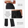 imageWomens Wide Leg Sweatpants Casual Loose Solid Pants Comfy Lounge Joggers Baggy SweatpantsBlack