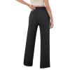 imageWomens Wide Leg Sweatpants Casual Loose Solid Pants Comfy Lounge Joggers Baggy SweatpantsBlack
