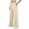 imageWomens Wide Leg Sweatpants Casual Loose Solid Pants Comfy Lounge Joggers Baggy SweatpantsKhaki