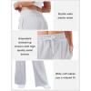 imageWomens Wide Leg Sweatpants Casual Loose Solid Pants Comfy Lounge Joggers Baggy SweatpantsLight Grey