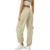 imageWomens Cargo Pants Water Resistant Lightweight Drawstring Hiking Joggers Base Jump Parachute PantsLight Khaki