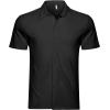 imageMens Short Sleeve Dress Shirts Stretch Wrinkle Free Casual Button Down Solid Formal TopAblack