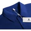 imageMens Short Sleeve Dress Shirts Stretch Wrinkle Free Casual Button Down Solid Formal TopAclassic Blue
