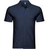 imageMens Short Sleeve Dress Shirts Stretch Wrinkle Free Casual Button Down Solid Formal TopAnavy