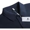 imageMens Short Sleeve Dress Shirts Stretch Wrinkle Free Casual Button Down Solid Formal TopAnavy