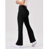 imageWomens High Waist Flared Yoga Pants Casual Bootcut Workout Leggings Tummy ControlBlack