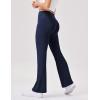 imageWomens High Waist Flared Yoga Pants Casual Bootcut Workout Leggings Tummy ControlNavy