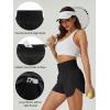 imageWomens Running Shorts 2 in 1 High Waisted Workout Shorts with Liner Shorts PocketBlack