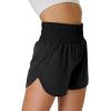 imageWomens Running Shorts 2 in 1 High Waisted Workout Shorts with Liner Shorts PocketBlack