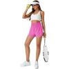 imageWomens Running Shorts 2 in 1 High Waisted Workout Shorts with Liner Shorts PocketPink