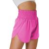 imageWomens Running Shorts 2 in 1 High Waisted Workout Shorts with Liner Shorts PocketPink