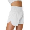 imageWomens Running Shorts 2 in 1 High Waisted Workout Shorts with Liner Shorts PocketWhite