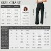 imageWomens High Waist Bootcut Dress Work Pants Zipup Flap Pockets Casual Business Trousers Stretchy Office SlacksBlack