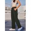 imageWomens Athletic Hiking Pants Lightweight Quick Dry Water Resistant Elastic Waist Cargo Pants with Zipper PocketsArmy Green