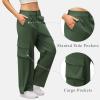 imageCargo Pants for Women Baggy Lightweight High Waisted Hiking Pants for Travel CasualGreen