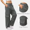 imageCargo Pants for Women Baggy Lightweight High Waisted Hiking Pants for Travel CasualGrey