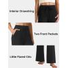imageYoga Pants Women Flared High Waisted Stretch Drawstring Causal Work Pant Workout Gym with PocketsBlack