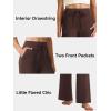 imageYoga Pants Women Flared High Waisted Stretch Drawstring Causal Work Pant Workout Gym with PocketsBrown