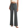 imageYoga Pants Women Flared High Waisted Stretch Drawstring Causal Work Pant Workout Gym with PocketsDark Gray