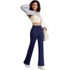 imageYoga Pants Women Flared High Waisted Stretch Drawstring Causal Work Pant Workout Gym with PocketsNavy
