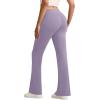 imageYoga Pants Women Flared High Waisted Stretch Drawstring Causal Work Pant Workout Gym with PocketsPurple