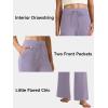 imageYoga Pants Women Flared High Waisted Stretch Drawstring Causal Work Pant Workout Gym with PocketsPurple