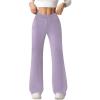 imageYoga Pants Women Flared High Waisted Stretch Drawstring Causal Work Pant Workout Gym with PocketsPurple