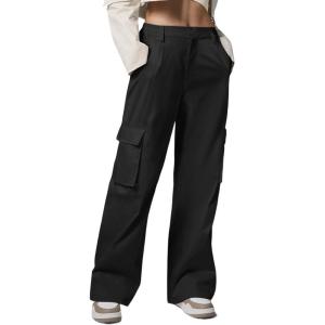 imageCargo Pants for Women Baggy Lightweight High Waisted Hiking Pants for Travel CasualBlack