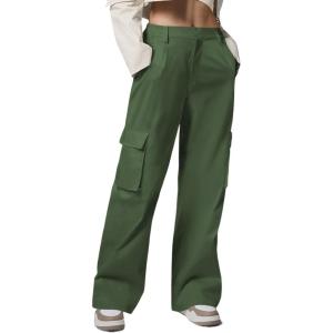 imageCargo Pants for Women Baggy Lightweight High Waisted Hiking Pants for Travel CasualGreen