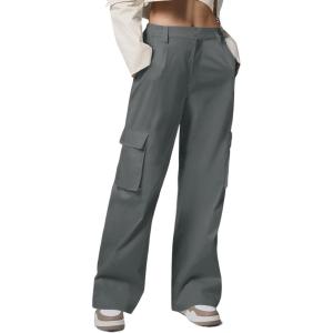 imageCargo Pants for Women Baggy Lightweight High Waisted Hiking Pants for Travel CasualGrey