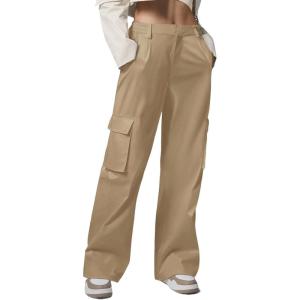 imageCargo Pants for Women Baggy Lightweight High Waisted Hiking Pants for Travel CasualKahki