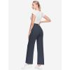 imageWomens High Waist Dress Work Pants Stretchy Wide Leg Business Casual Office Pull On Trousers Slacks with PocketsGrey
