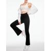 imageWomens Flare Yoga Pants High Waisted Bootcut Yoga Leggings Tummy Control Gym Workout Active Pants with PocketsBlack