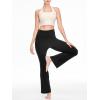 imageWomens Flare Yoga Pants High Waisted Bootcut Yoga Leggings Tummy Control Gym Workout Active Pants with PocketsBlack