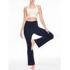 imageWomens Flare Yoga Pants High Waisted Bootcut Yoga Leggings Tummy Control Gym Workout Active Pants with PocketsNavy Blue