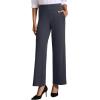 imageWomens High Waisted Work Suit Wide Leg Pants Side Zipper Pocket Casual Business Dress PantsDark Grey