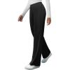 imageWomens High Waisted Work Suit Wide Leg Pants Side Zipper Pocket Casual Business Dress PantsBlack