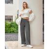 imageWide Leg Sweatpants for Women High Waisted Baggy Sweat Track Pants Drawstring Casual Lounge Pants with PocketsDark Grey